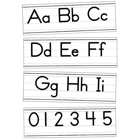 Farmhouse Alphabet Line: Manuscript Bulletin Board Set, 52 Pieces {1}