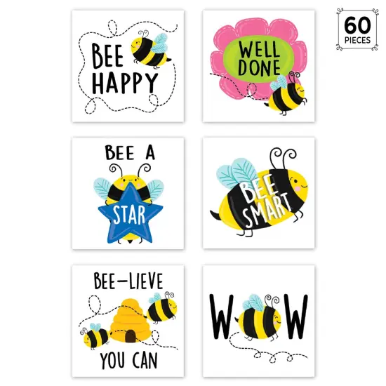Bees Rewards Stickers, 1-1/2", 60 Per Pack, 6 Packs {2}