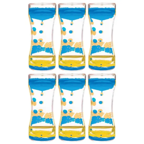 Blue & Yellow Liquid Motion Bubbler, Pack of 6 {1}