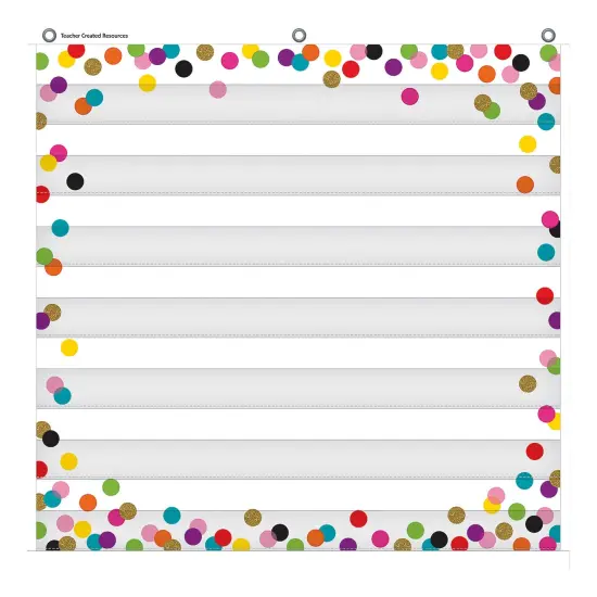 Confetti 7 Pocket Chart, 28" x 28" {1}