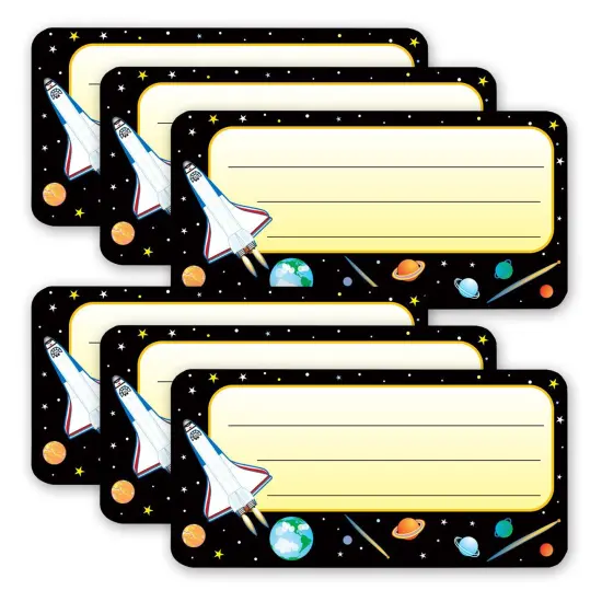 (6 Pk) Space Nametags {1}