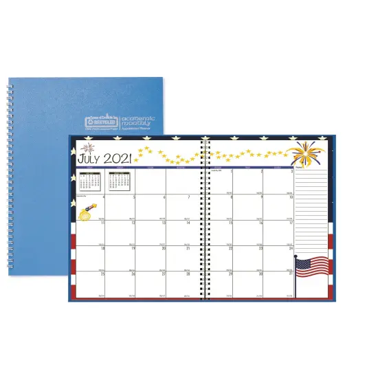Academic Seasonal Monthly Calendar Planner, 12 Months July-June, 7" x 10" {2}