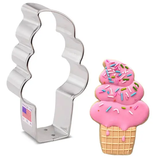 Ann Clark Soft Serve Ice Cream Cookie Cutter 4' x 2 1/2' {1}