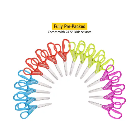 Art & Scissor Caddy with 24 Pack of Pointed Tip Kids Scissors {5}