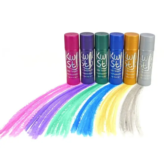 Jumbo Solid Tempera Paint Stick, 6 Metallic Colors {2}