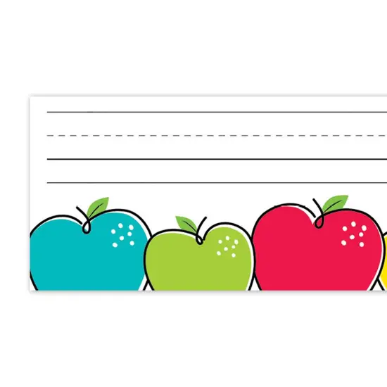 Doodle Apples Name Plates, 9-1/2" x 3-1/4", 36 Per Pack, 6 Packs {3}