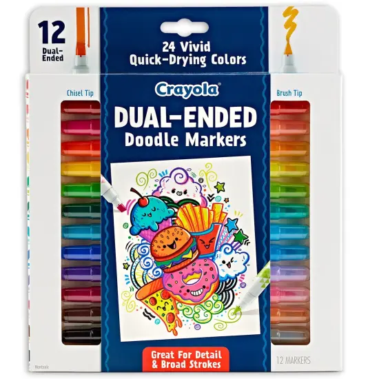 Doodle & Draw Dual-Ended Doodle Marker, 12 Per Pack, 2 Packs {2}