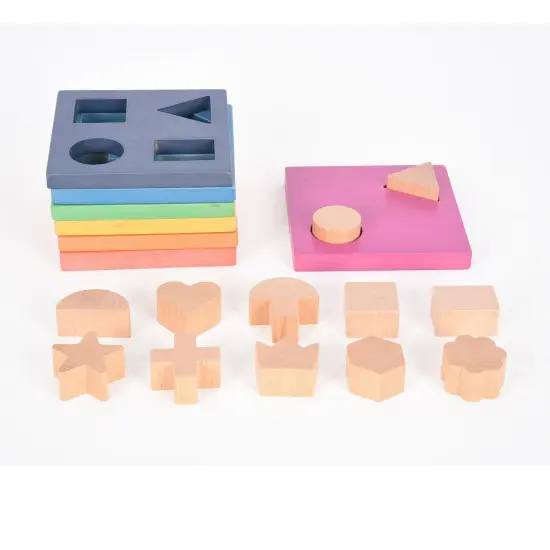 Rainbow Wooden Shape Stacker {1}