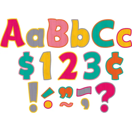 Tropical Punch Funtastic 4" Letters Combo Pack, 208 Pieces Per Pack, 3 Packs {1}