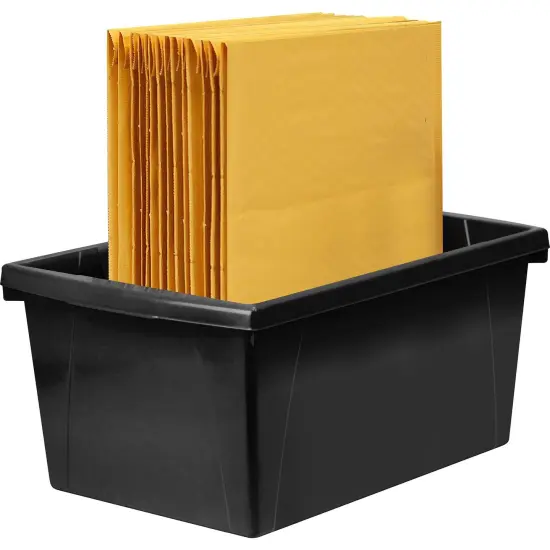 Medium Classroom Storage Bin, Black, Pack of 2 {2}