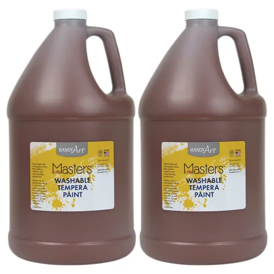 Little Masters&reg; Washable Tempera Paint, Brown, Gallon, Pack of 2 {1}