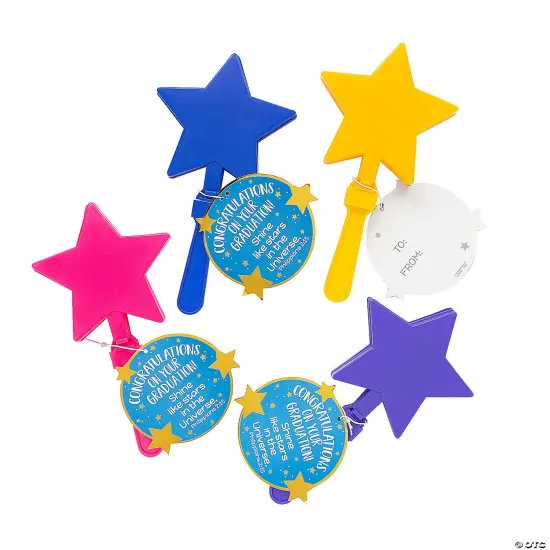 Star-Shaped Clappers with Religious Graduation Card for 12 {3}