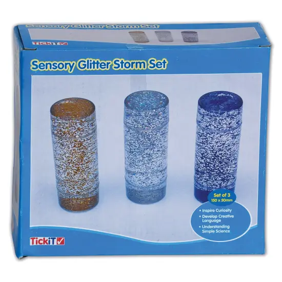 Sensory Glitter Storm - Set of 3 - Blue, Silver, Gold {2}