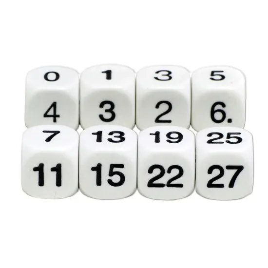Math Numbers Dice, 6 Sets {2}