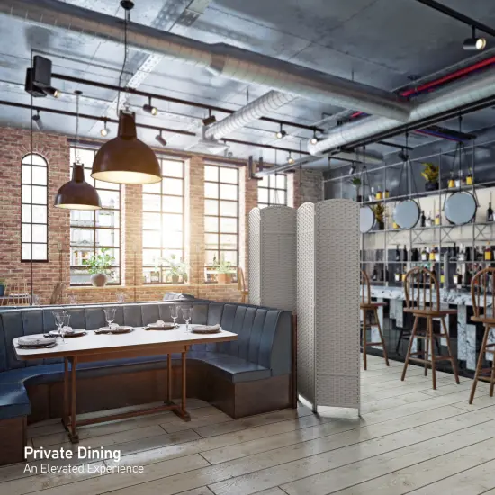 Sorbus 4 Panel Room Divider Panel, 6 ft. Tall Extra Wide Double Hinged Panels - Folding Privacy Screens Gray {12}