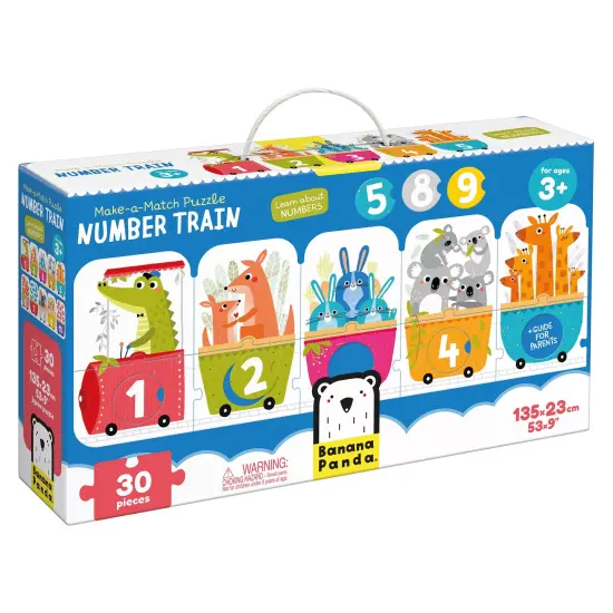 Make-a-Match Puzzle Number Train, Age 3+ {3}