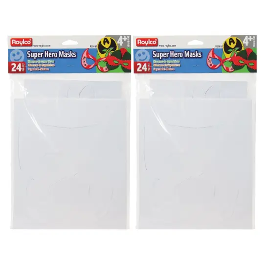 Die-Cut Super Hero Masks, 24 Per Pack, 2 Packs {1}