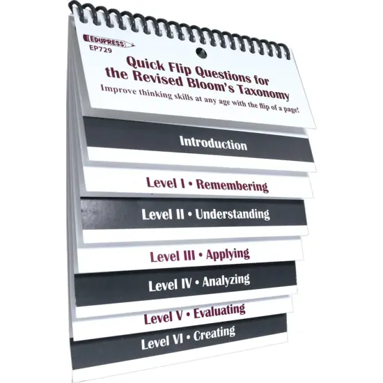 Quick Flip Questions for the Revised Bloom's Taxonomy, Pack of 4 {4}