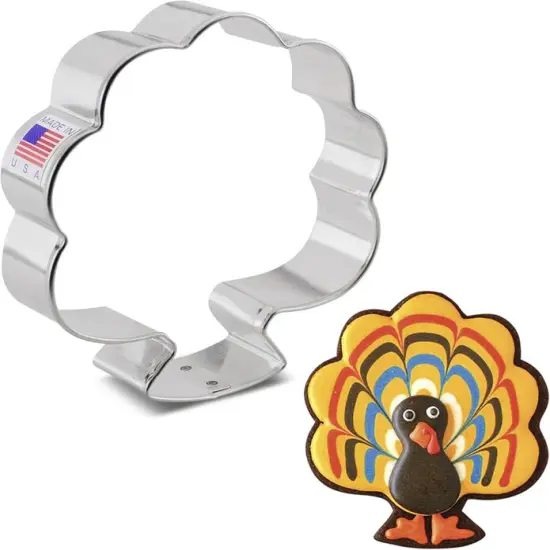 Ann Clark Front Facing Turkey Cookie Cutter, 3.75" {1}