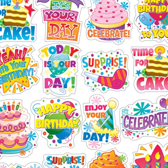 Birthday Theme Stickers, 120 Per Pack, 12 Packs {2}