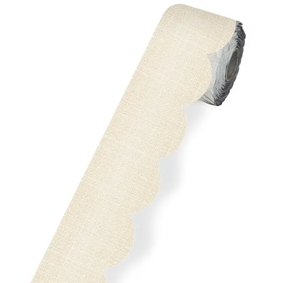 Linen Rolled Scalloped Borders, 65 Feet Per Roll, Pack of 3 {2}