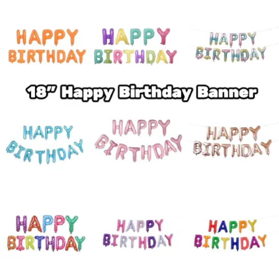 Kitcheniva Happy Birthday Foil Letter Balloons Party Decor 16" 13 Pcs Pink love {2}