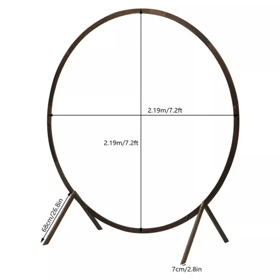 7.2ft Round Wedding Arch Flower Stand Backdrop Decor {3}