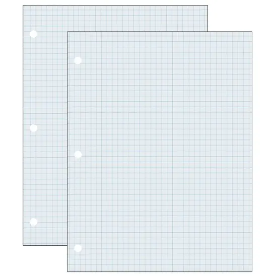 Graphing Paper, White, 2-sided, 1/4" Quadrille Ruled 8-1/2" x 11", 500 Sheets Per Pack, 2 Packs {1}