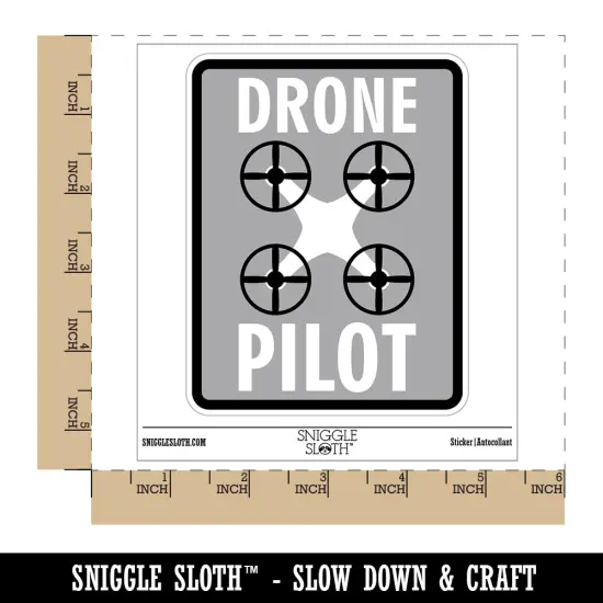 Drone Pilot Remote Controlled Hobby Waterproof Vinyl Phone Tablet Laptop Water Bottle Sticker Set - 5 Pack {1}