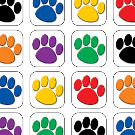 Colorful Paw Print Stickers Valu-Pak, 260 Pieces Per Pack, 6 Packs {3}