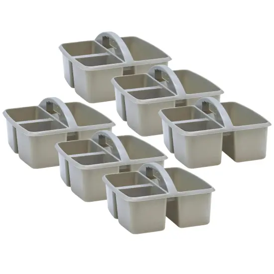Gray Plastic Storage Caddy, Pack of 6 {1}