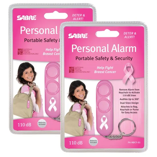 (2 Ea) Pink Personal Alarm Supports Nbcf {1}