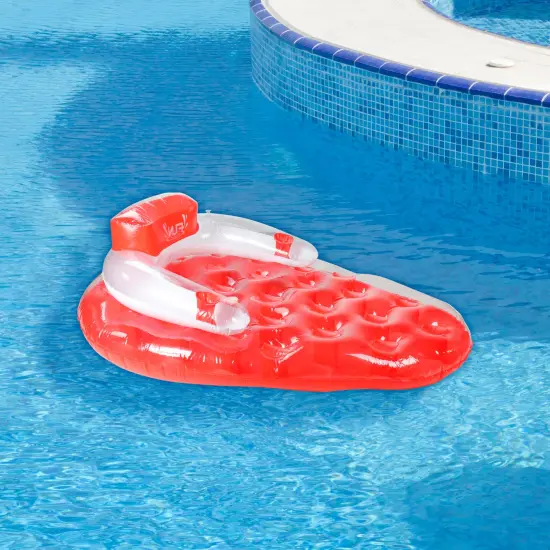 Pool Central 65'' Red and White Inflatable Strawberry Pool Water Lounge Float {3}