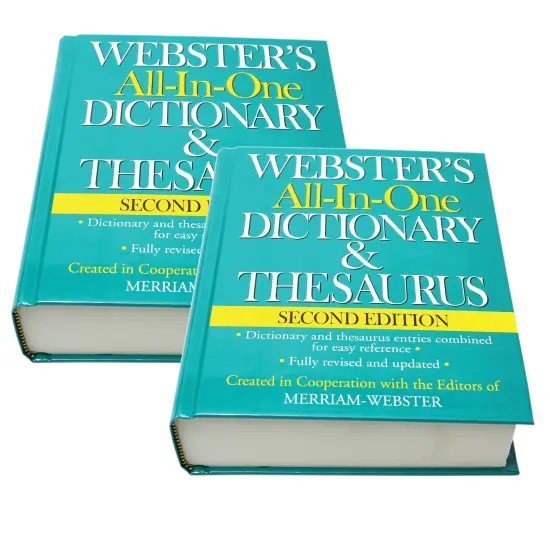 Webster's All-in-One Dictionary & Thesaurus, Second Edition, Pack of 2 {1}