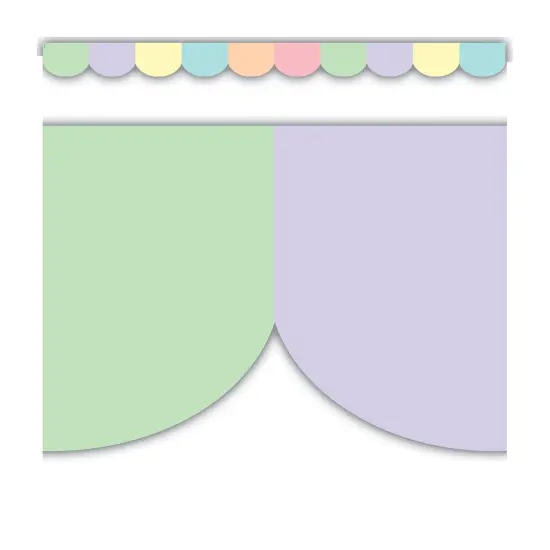 Pastel Pop Scalloped Border Trim, 35 Feet Per Pack, 6 Packs {2}