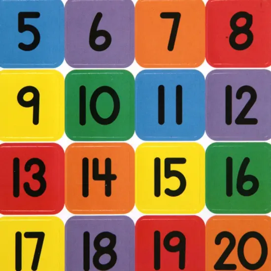 Numbers (1-20) Theme Stickers, 120 Per Pack, 12 Packs {3}