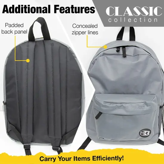 Classic Backpack 17" Blue, Pack of 2 {4}