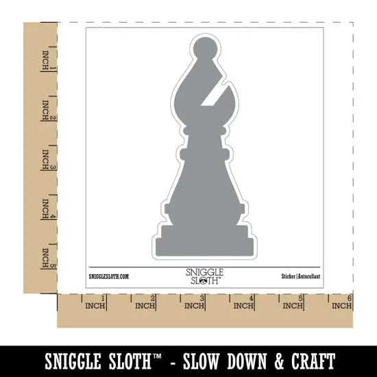 Chess Bishop Piece Waterproof Vinyl Phone Tablet Laptop Water Bottle Sticker Set - 5 Pack {1}