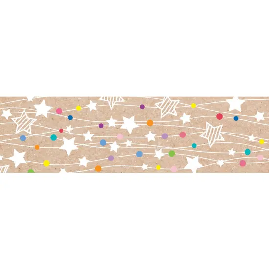 Krafty Pop Colorful Kraft Stars on Strings EZ Border, 48 Feet Per Pack, 3 Packs {3}