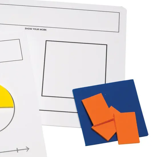 Write-On/Wipe-Off Fraction Mats, Set of 10 {3}