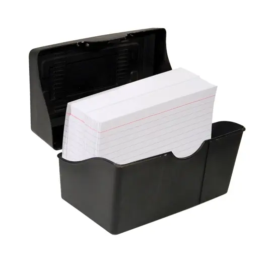 Black Index Card Holder, 5" x 8", Pack of 3 {4}