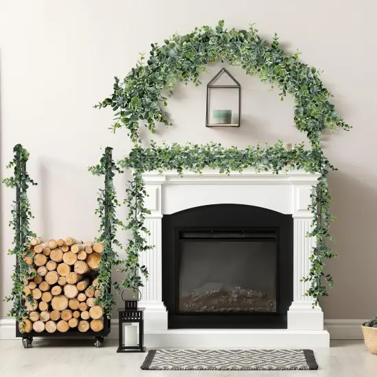 5.6FT Faux Eucalyptus Garland &ndash; Greenery for Table Runners, Events & Mantel Decor {4}