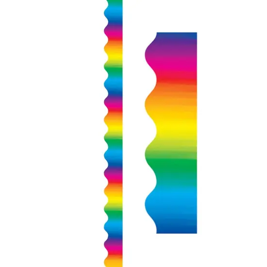 Multicolor Scalloped Border Trim, 35 Feet Per Pack, 6 Packs {3}