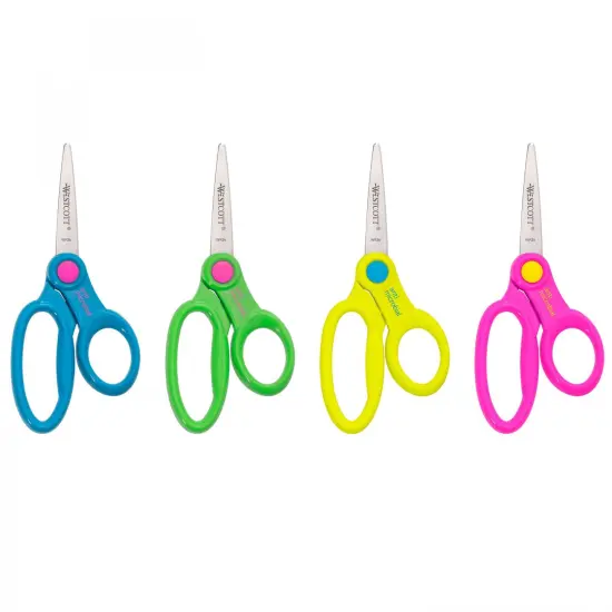 School Scissor Caddy, Pointed 5" Kids Scissors, Anti-Microbial Protection, 24 Scissors {1}