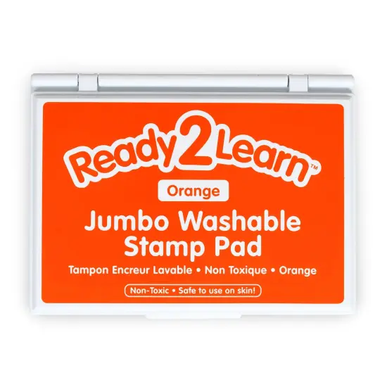 Jumbo Washable Stamp Pad - Orange - 6.2"L x 4.1"W - Pack of 2 {2}