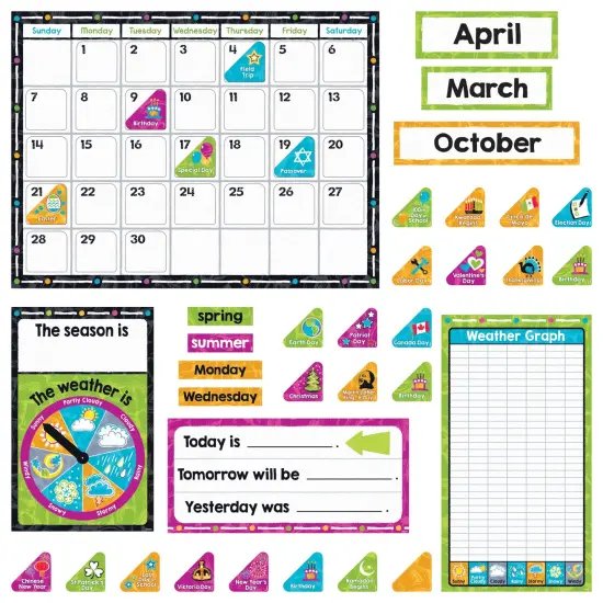 Color Harmony Calendar Bulletin Board Set {1}