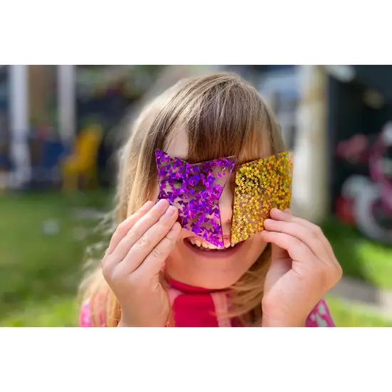 Rainbow Glitter Shapes - Set of 21 - 7 Colors - Explore Colors and Early Geometry {6}