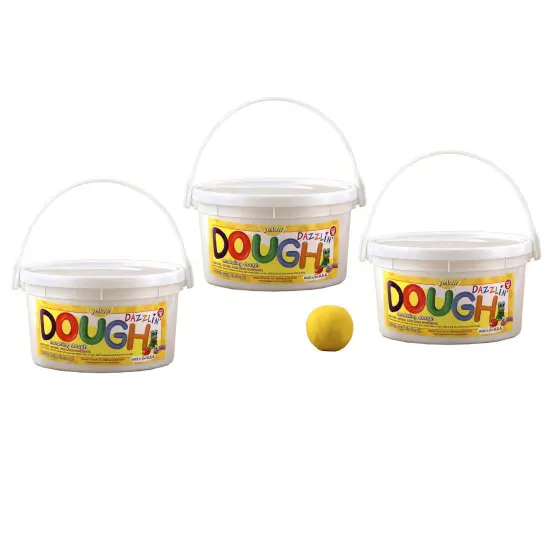Dazzlin' Dough, Yellow, 3 lb. Tub, Pack of 3 {1}