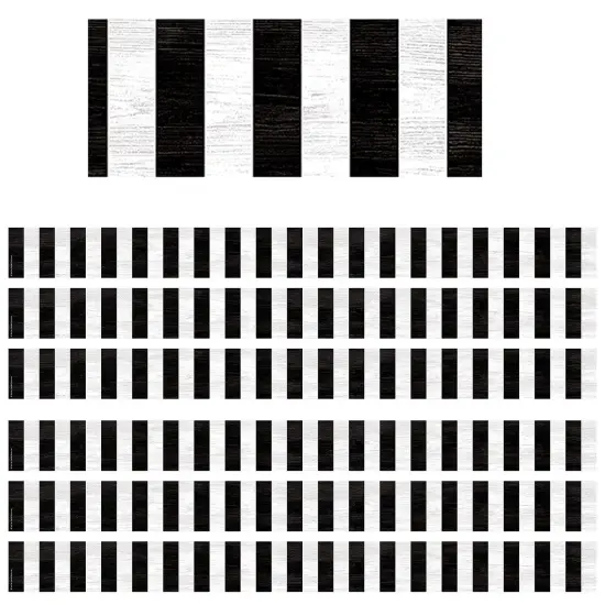Modern Farmhouse Black Stripes Straight Border Trim, 35 Feet Per Pack, 6 Packs {1}