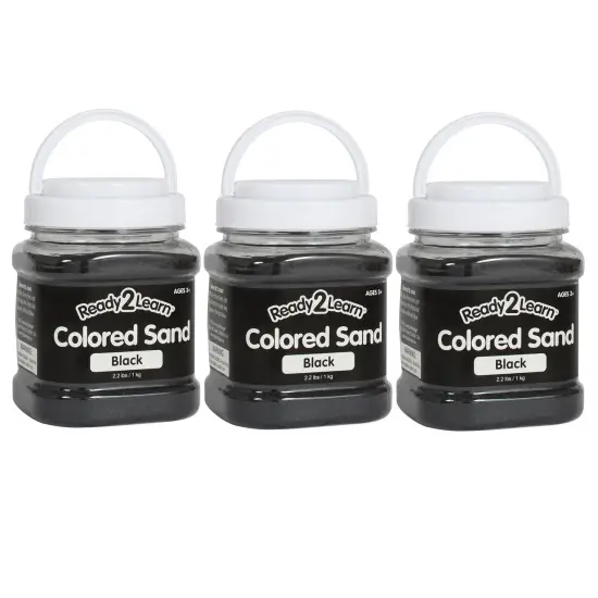 Colored Sand - Black - 2.2 lb. Jar - Pack of 3 {1}